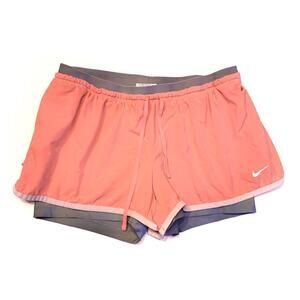 Pink Nike Dri-Fit Short Athletic Layered Shorts